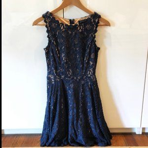 Jodi Kristopher two tone lace a line dress